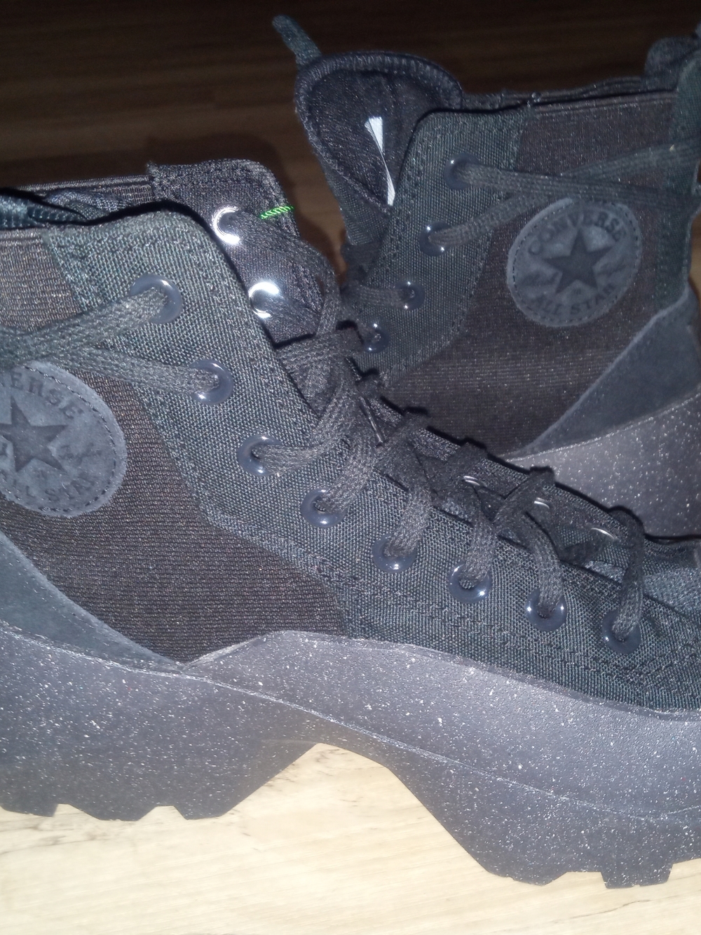 Converse All Star Black Boots Women's Size 10/Men's Size 8 Chunky Sole Lace Up